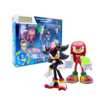 Imagem de Kit 2x Boneco Sonic the Hedgehog Montável Shadow e Knuckles - DC TOYS