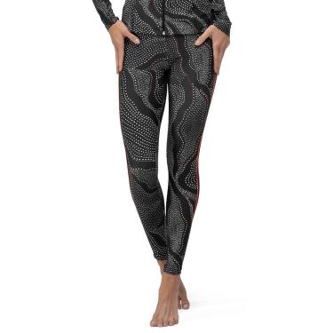 Imagem de Calça Legging Drop Shot Greta Preta e Coral-Feminino