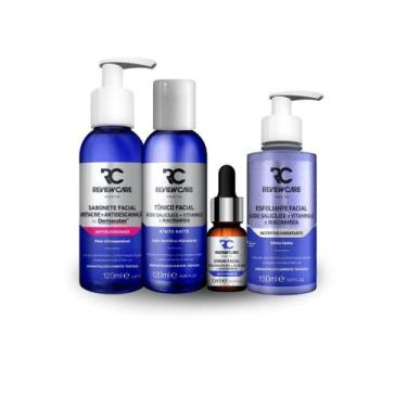 Imagem de Kit Skincare Antiacne Sabonete + Esfoliante + Tônico + Sérum Review Ca
