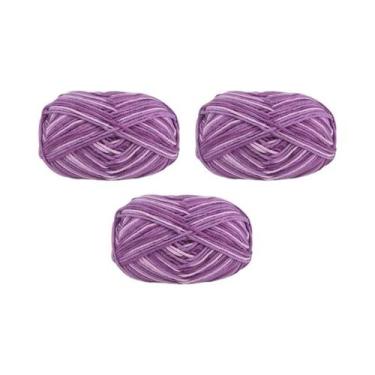 Imagem de Fio Colorido Em Gradiente 150g Algodão Leite Médio Grosso Para Suéter,