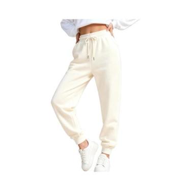 Imagem de Calças De Moletom Femininas Multicoloridas Com Cordão, Casuais, De Cor