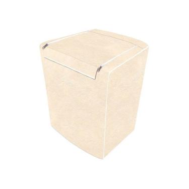 Imagem de Capa de Máquina de Lavar M Bege com Zíper Forrada