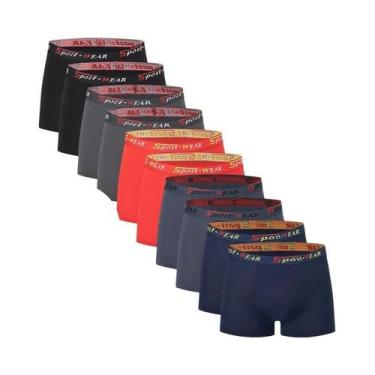 Imagem de Cuecas Boxer Masculinas plus Size Pretas Com Estampa Dourada, Pacote C