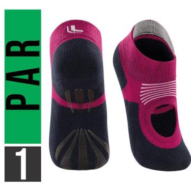 Imagem de Meia de Pilates Lupo Sapatilha Feminina Antiderrapante Yoga, Cinza, Pi