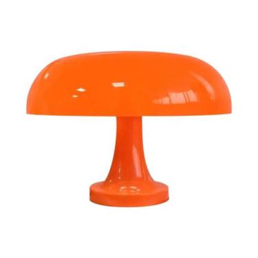 Imagem de Luminária De Mesa LED Laranja Em Formato De Cogumelo, Minimalista E Mo