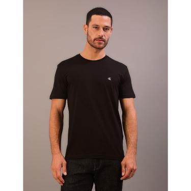Imagem de Camiseta Manga Curta Calvin Klein Jeans Masculino Ck Bordado - Preto-Masculino