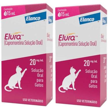 Imagem de Elura 15ml 20mg/ml Solução Oral Para Gatos - KIT COM 2 UNIDADES - ELAN