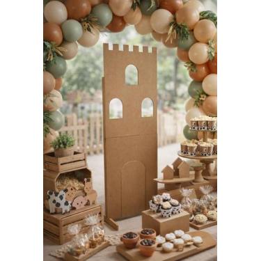Imagem de Painel Castelo Mundo Encantado Infantil Decoração Festa Multiuso - Pin
