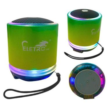 Imagem de Mini Caixa de Som Bluetooth USB 10W LED RGB Eletromex EL-1090