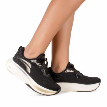 Imagem de Tênis Esportivo Feminino Kolosh Palmilha Impulse Conforto e Estilo, Pr