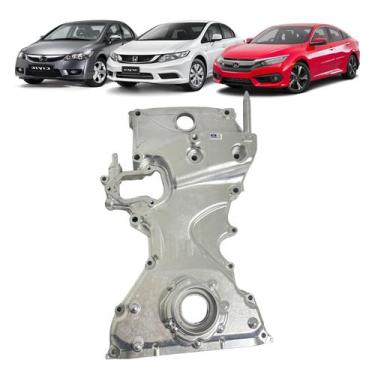 Imagem de Tampa Lateral Frontal Motor Bomba Óleo 1.8 2.0 New Civic HRV - Honda
