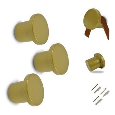 Imagem de Kit 3 Ganchos Parede Pendurador Redondo Aluminio Resistente - - premiu