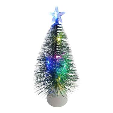 Imagem de Mini Árvore de Natal LED Colorido 17,5CM a Bateria com Iluminação Que Muda de Cor e Est...