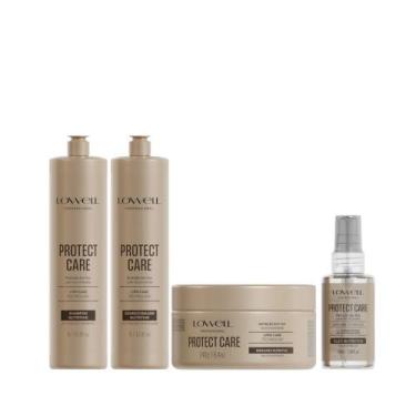 Imagem de Kit Protect Care Profissional Shampoo 1L + Condicionador 1L + Máscara 