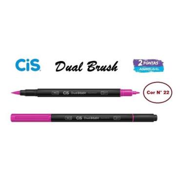 Imagem de Caneta Pincel Cis Dual Brush Pen Aquarelável 22 Rosa