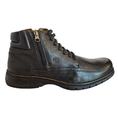 Imagem de Bota Casual Anatomic Gel super confortável Couro 7965, 44, Preto