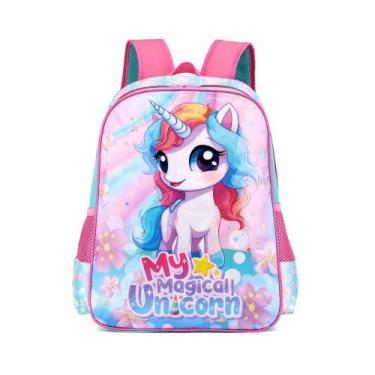 Imagem de Mochila Infantil Unicórnio Menina Escolar - Cruzeiro