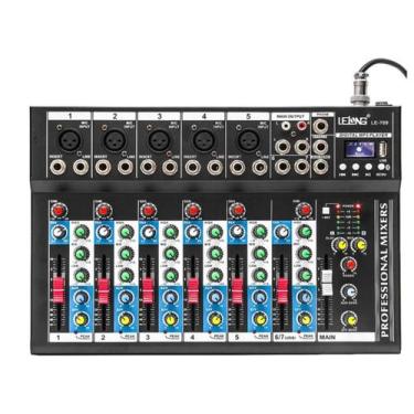 Imagem de Mesa De Som 6 Canais Mixer Bluetooth Mp3 Player Digital Usb Equalizado