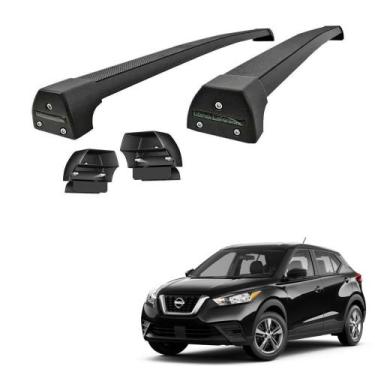 Imagem de Rack De Teto Long Life Nissan Kicks Preto Todos os anos