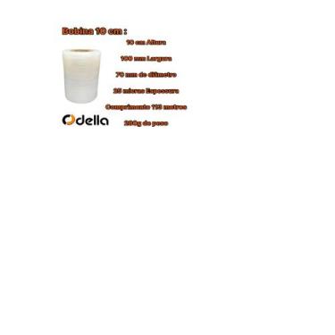 Imagem de 5 Bobina Filme Stretch Corte Especial 10cm X 100m 25 Micras Transparen