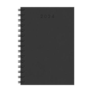 Imagem de Agenda Diária 320 Folhas Espiral Cristal Preta - Redoma