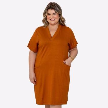 Imagem de Vestido Comfy Viscolycra Feminino Moda Evangélica Plus Size - Jagar, T
