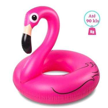 Imagem de Boia inflavel flamingo até 90kls 120cm para piscina crianças - SHUIZHO