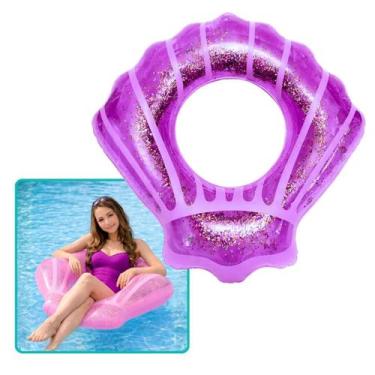 Imagem de Boia Infantil Concha Redonda Flutuante Piscina Praia 74cm - Wellmix