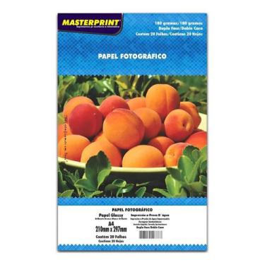 Imagem de papel Foto Glossy Dupla Face 180g/m² A4 - 20 folhas Der - MASTER PRINT