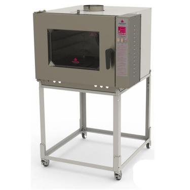 Imagem de Forno Turbo Elétrico Progás Elétrica PRP-5000 NE Aço Carbono 5 Esteiras com Ventilador Inox 220V