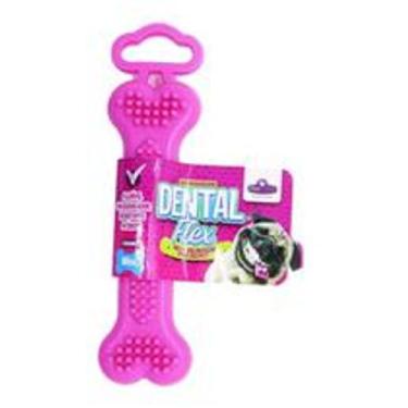 Imagem de Brinquedo osso massageador dental cachorro médio 15,5cm pra shop cao. 