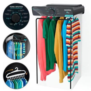 Imagem de Secadora de Roupas Wanke Comfort 8kg com 6 Cabides Multifuncionais e T