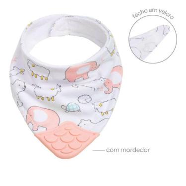 Imagem de Bandana Com Mordedor Buba Animais Rosa