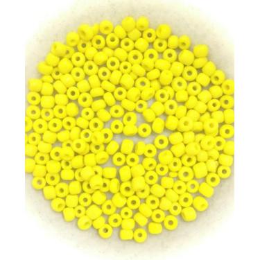 Imagem de Pacote com 50 gramas miçangão amarelo leitoso - CASA FÉ