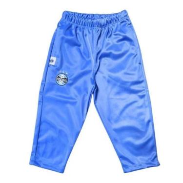 Imagem de Calça Infantil Grêmio Azul Flanelada Oficial, Azul, Tam 8