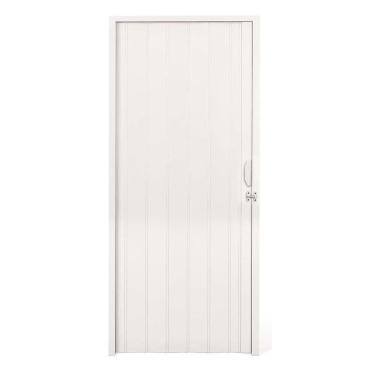 Imagem de Porta Sanfonada Kala Correr PVC 210x80CM para Banheiro Branca Plastilit