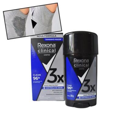Imagem de Desodorante Antitranspirante Rexona Clinical Men Creme 58 G Anti Manch