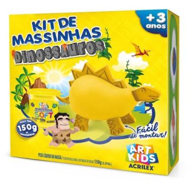 Imagem de Massa para Modelar Criativa ART KIDS Dinossauro 3 Amarelo