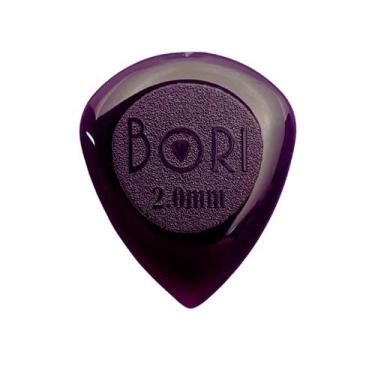 Imagem de Palheta BORI Drip SAN Gel Roxa Ponta Fina GRIP para Violão Guitarra e 