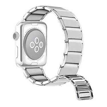 Imagem de Pulseira Magnética Elos de Metal compatível com Apple Watch 41mm 40mm 38mm Series - Marca LTIMPORTS (Prata)