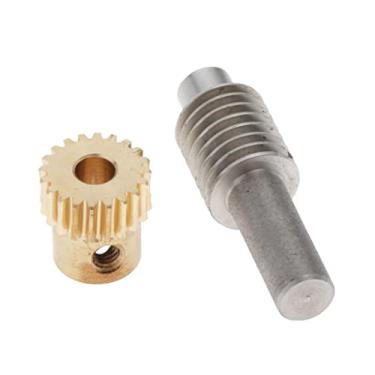 Imagem de dailymall Kits de eixo de roda de engrenagem helicoidal de latão de 32 mm - dourado, 20 dentes