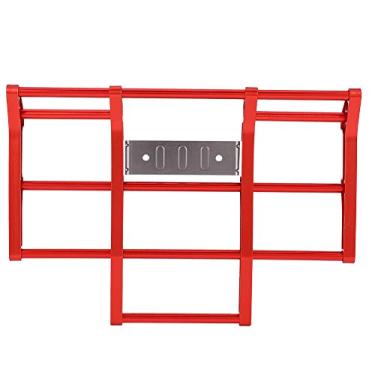 Imagem de Pára-choque dianteiro RC, pára-choques RC resistente à corrosão para carros Tamiya King Hauler Globe Liner 1/14(N10210R vermelho)