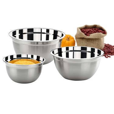 Imagem de Conjunto de Tigelas Brinox Suprema em Aço Inox 2107/100 - 3 Peças