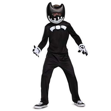 Imagem de Ink Bendy Costume for Kids, Bendy and The Ink Machine Video Game Themed Character Jumpsuit, Classic Child Size Medium (7-8) Black