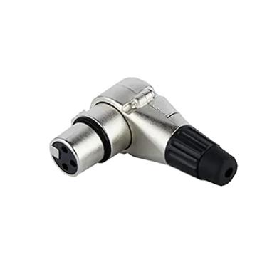 Imagem de Plug Conector Canon HJH Xlr Femea Em L Pino Banhado A Ouro