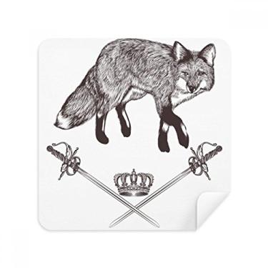 Imagem de Fox Espada Crown Animal Barroco Estilo Óculos Pano Limpador de Tela Tecido Camurça Pacote com 2