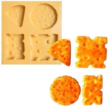 Imagem de Molde De Silicone Queijo, Salgadinho, Resina, Confeitaria, Biscuit Molds Planet