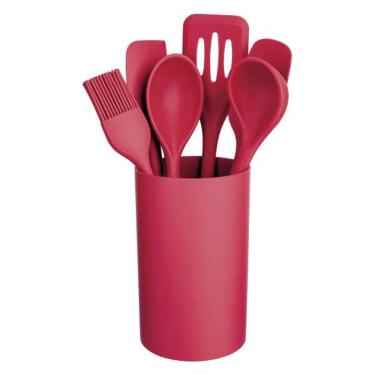 Imagem de Cj. Utensilios De Silicone 7 Peças - Vermelho