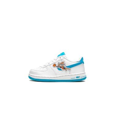 Imagem de Nike Toddler Force 1 Td Space Jam Toon Squad, White/Lt Blue Fury/White, 9C