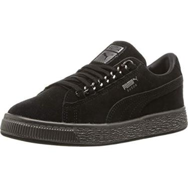 Imagem de PUMA Kids Unisex Suede Classic x Chain (Little Kid/Big Kid) Black Black 13 M US Little Kid